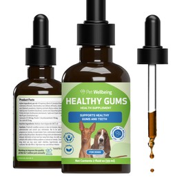 Pet Wellbeing - Healthy Gums for Dogs - Natural Supplement for Healthy Gums, Teeth and Breath Against Dog Gingivitis - 2oz (59ml).