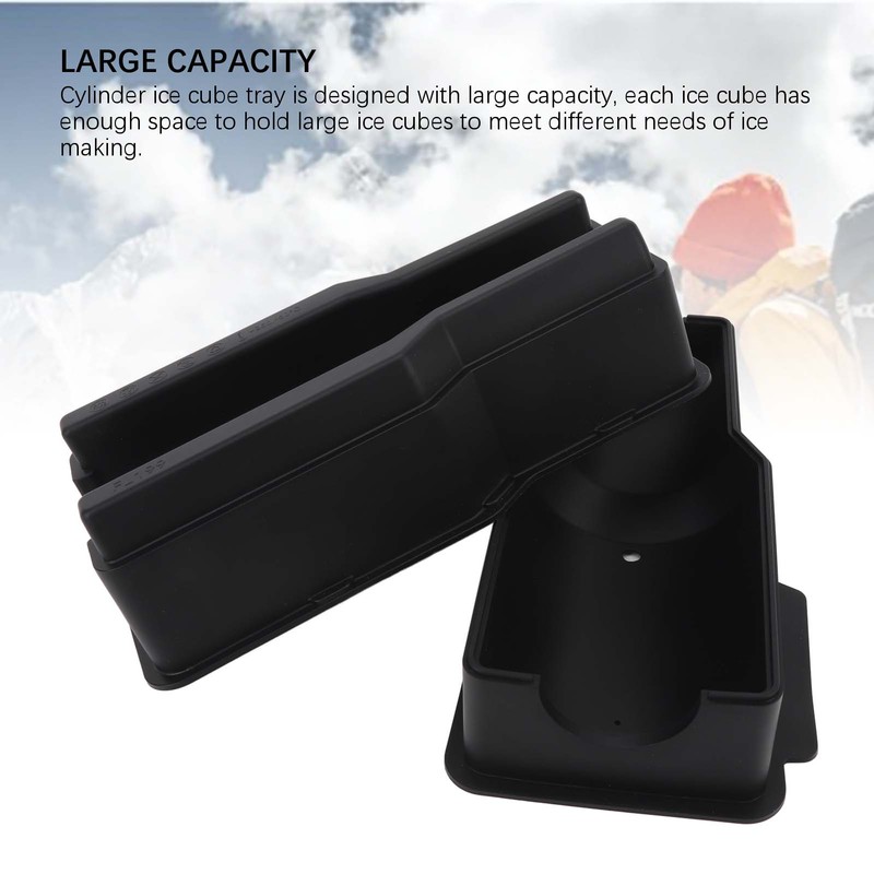 2pcs Cylinder Ice Cube Tray Professional Easy Release Large Capacity