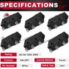 MKBKLLJY 12 pcs Mini Micro Limit Switch AC 5A 125V