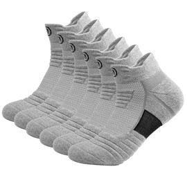 micsun 6 Pares Calcetines Deportivos para Hombre con Parte Inferior de Toalla Gruesa, Calcetas de Tobillo de Pecho Bajo, Calcetín Deportivas para Correr, Basquetbol, Running, Gym,Aire Libre GS