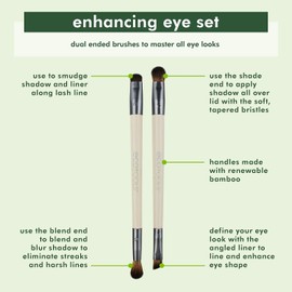 EcoTools Eye Enhancing Duo, Set de 2 Brochas para sombras de ojos