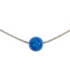 Opal Necklace Tiny Blue Opal Bead 925 Sterling Silver Chain