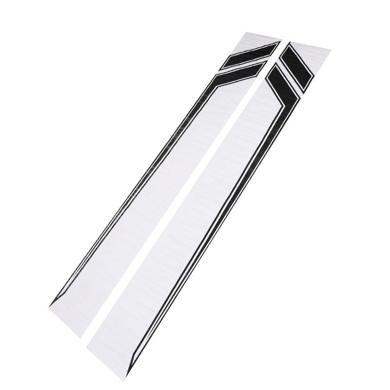 2pcs Car Side Door Sticker Waterproof Universal Sports Racing Style