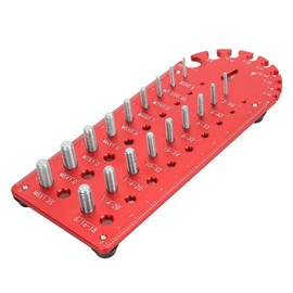 Thread Checker Multi Functional Aluminum Alloy Portable Screw Nut Bolt Thread Identifier Gauge