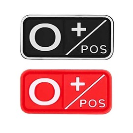 Blood Type Patch 3D PVC Rubber Replacement for O Positive Rubber Patch DIY Emblem Military Medic Morale Small Patches Medical Armband Badges (Replacement for O Positive)