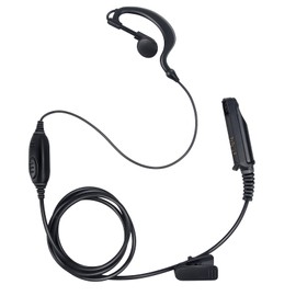 G Shape Ptt Mic Earpiece Two Way Radio Headset for Baofeng uv9r uv 9r pro Plus v2 gmrs xr 9g gt-3wp a58 a58s bf 9700 R760 5s Walkie Talkie(Black,Wired)