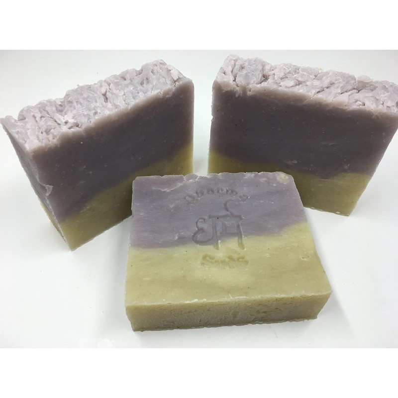 Evergreen and lavender soap bar cold process