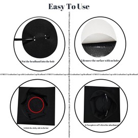 Graduation Cap Headband Secures Your Grad Cap Upgrade Insert Hairstyle Hat Accessories Hairband for Graduates Gift - Colour: No Graduation Cap, Size: 1 Count (Pack of 1)