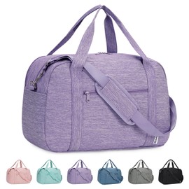 for Easyjet Airlines Cabin Bag 45X36X20 Underseat with Laptop Compartment 15.6 Inch Travel Duffel Bag with Wet Pocket Weekender Overnight Carry on Luggage for Women and Men 25L (Purple)