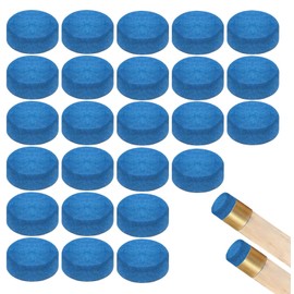 LLXUANKK 25 Pcs Pool Cue Tips and Snooker Cue Replacement Tips, 10mm Leather Billiard Tips for Pool Cues and Snooker Sticks