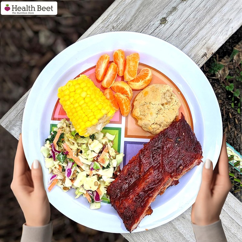 Health Beet Choose MyPlate Portion Control Plate – 4 Flat