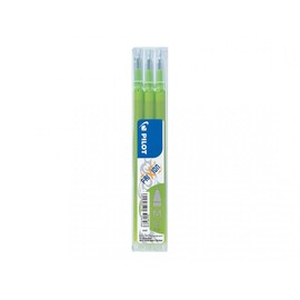 Pilot Frixion Ball 0.7mm Pen Refills - Light Green (Lime) 36 Single Refills (12 Packs of 3)