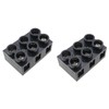 KKUANG 2PCS Double Row 3-Position Terminal Block, 500V 60A, Black,