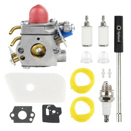 128LD Carburetor Tune-Up Kit Complete Carb Air Filter Fuel Line Set for 128C 128CD 128L 128R RJ Trimmers & Edgers Replaces C1Q-W40A for Poulan Pro Carburetors