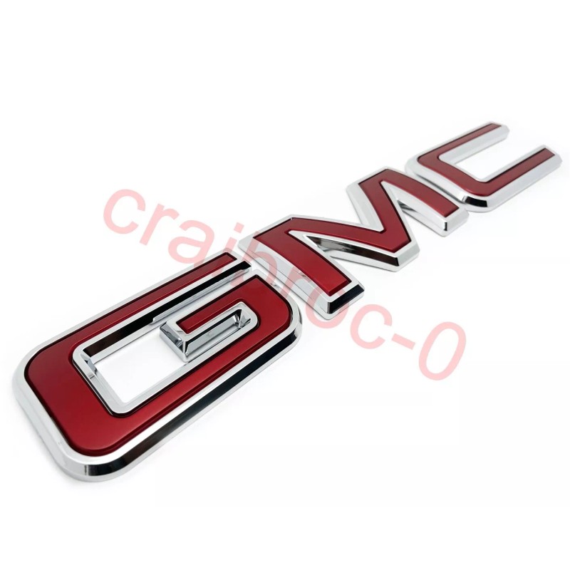 GMC 2019 - 2025 Sierra 1500 Rear RED GMC Emblems