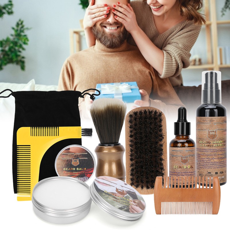 SEFUDUN Beard Grooming Kit for Men Beard Oil Beard Brush