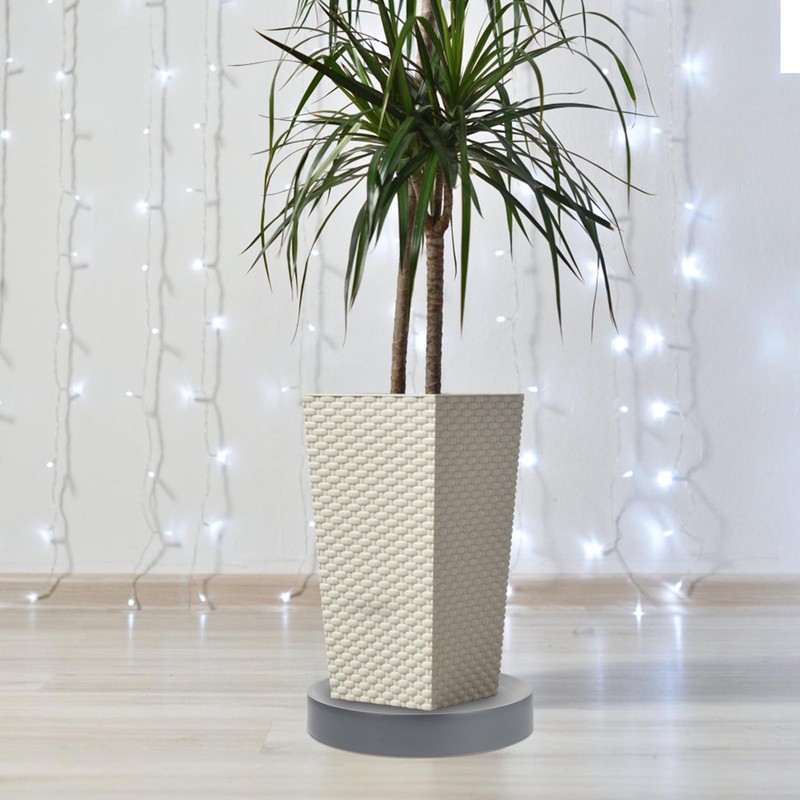 DOITOOL Plant with Easy Moving Caster Invisible Wheels, 9 Inch