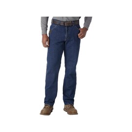 Wrangler Riggs Workwear mens Advanced Comfort Five Pocket Jeans, Mid Stone, 40W x 32L US