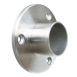 Wall Flange for Gluing, for Pipe Diameter 42.4 x 2.0 Stainless Steel V2A Pipe Flange Wall Flange Floor Anchor Round for Pipes Railing Railing Stairs Balcony Railing Balcony Railing Balcony ...