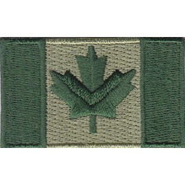 Canada Flag (green) Embroidered Patches 2.5"x1.5"  iron-on