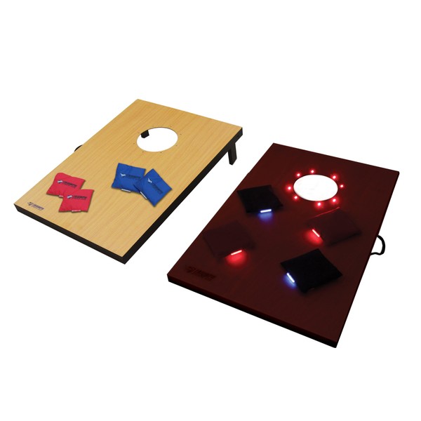 Triumph LED Lighted Cornhole Set - Includes Two Lighted Cornhole