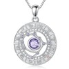 TOUPOP Gemini Necklaces for Women White Gold S925 Sterling Silver