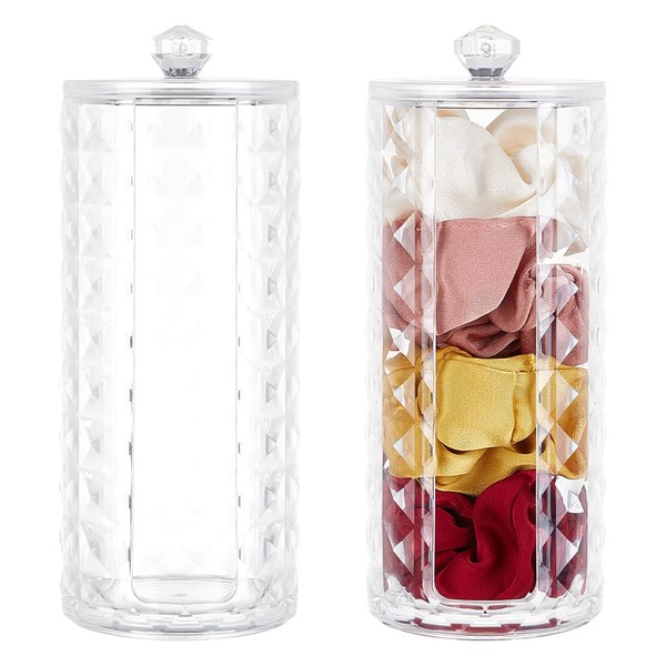 PH PandaHall Pack of 2 Scrunchie Holder Organiser Clear Acrylic