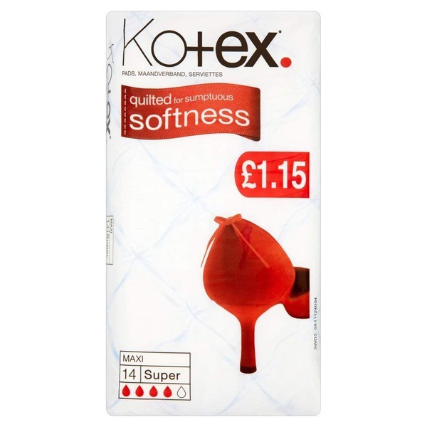 Kotex Maxi Super Sanitary Towels 4x14 Pack