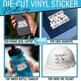 (3Pcs) Thou May Ingest a Satchel of Richards Sticker Flower Floral Funny Sarcastic 2" Vinyl Die-Cut Stickers for Hard Hat Water Bottle Laptop Skateboard Helmet Aesthetic Birthday Gifts 2 Inches