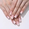 XZMeiLun Nude Ombre Press On Nails Short Square, Gradient French