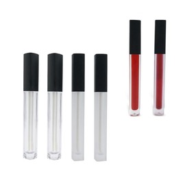 Mikinona 6pcs Lip Tube Transparent Lip Gloss Containers Lightweight Portable for Travel Ergonomic Design for Easy Application