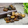 Crocon Tiger Eye Gemstone runes Elder Futhark Alphabet Engraved Symbol