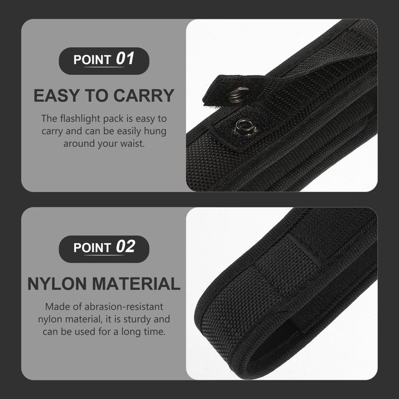 DOITOOL Nylon Flashlight Pouch Holder for Belt Multipurpose Flashlight for