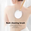 Lotion Applicator EVA Wooden Handle 4 Replaceable Pads Shower Brush