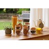 Bitte Canister, Bamboo Series, Overlapping Canister, Natural/Clear, 22.0 fl oz