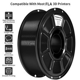 YUGMCOCE Silk PLA Filament 1.75mm,3D Printer Filament with a Metallic Glossy Finish, Dimensional Accuracy +/- 0.02 mm, 1kg Spool(2.2lbs) Fits for Most FDM 3D (A-Silk Black Pla)