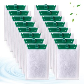 xbbwmrs 16-Count Medium Filter Cartridges Compatible with Tetra Whisper Bio-Bag Filters Medium Replacement Filter Cartridges for Whisper ReptoFilter and 10i IQ10 PF10 Power Filters -Ready to Use