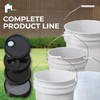 5-Gallon White Bucket Pail Container with Lid | Metal Handles