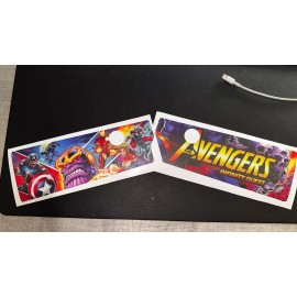 Stern Pinball Avengers Infinity Quest Pinball Mod DECAL Apron Wall ( SOLD AS A PAIR)