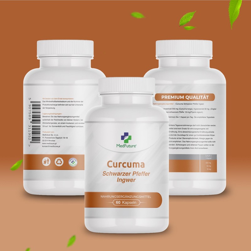 Turmeric Capsules 650 mg with Black Pepper 10 mg and