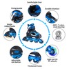MonSports Adjustable Inline Skates for Kids,Blue Blade Roller Skates with