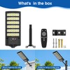 Solar Street Lights Outdoor Waterproof,48000LM 320°Wide Angle Flood Light, LED