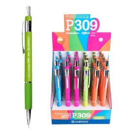 Portaminas P309 Sabonis Retractil Cuerpo Fluorescente 24 Pcs                                                                                          