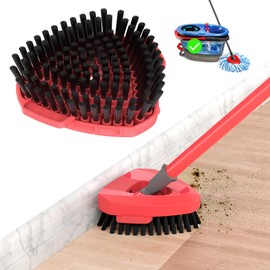 Vosante Upgraded Scrub Brush Head, Compatible with O Cedar Mop 2 Tank System ONLY, All Bristles & Angled Scrubber Mop Head for Better Corners Cleaning Brush Along Walls Deck Bathroom Kitchen - 1 Pack