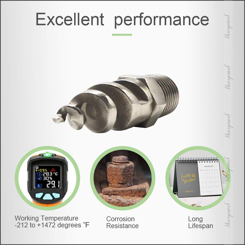Horiznext NPT 1/2 spiral aerator lawn, stainless steel 316 hose