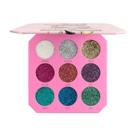Profusion Cosmetics Majestic Gems 9 Shade Pressed Glitter Palette for Stunning Looks, Sparkle and Shine with Premium Makeup Kit, Get Lit and Glittery is Must Have Essential for Your Glam Squad