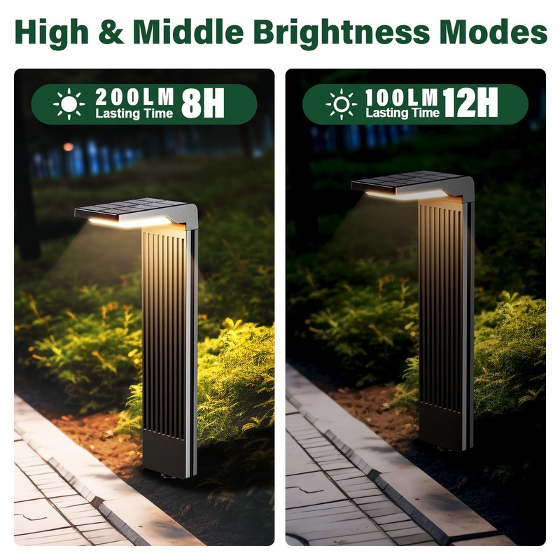 COXSENI Solar Pathway Lights Outdoor 6Pack, Bright 60LED Solar Path