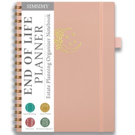 End of Life Planner, Spiral Estate Planning Organizer for Senior, Final Arrangements Just in Case I Die Book Organizer, Will Preparation, Last Wishes & Funeral Planning Notebook for Beneficiary, Death Planner Organizer, 7x9.3"