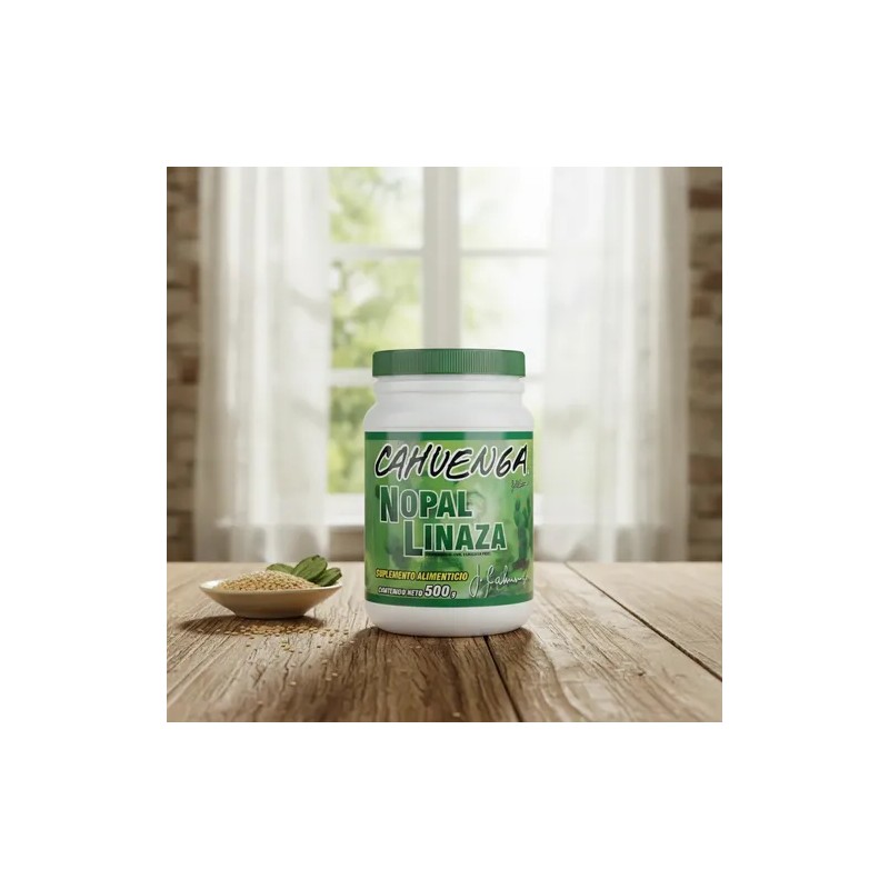 Cahuenga Nopal Y Linaza En Polvo Suplemento Natural 500gr