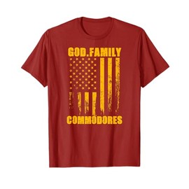 Eau Gallie Commodores God. Family. Vintage USA Flag T-Shirt